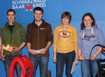 Vertreten die Villinger beim Verbandsentscheid: Daniel Rist, 
Georg Burer, Alena Katharina Wssner und Paula Martin (von links).